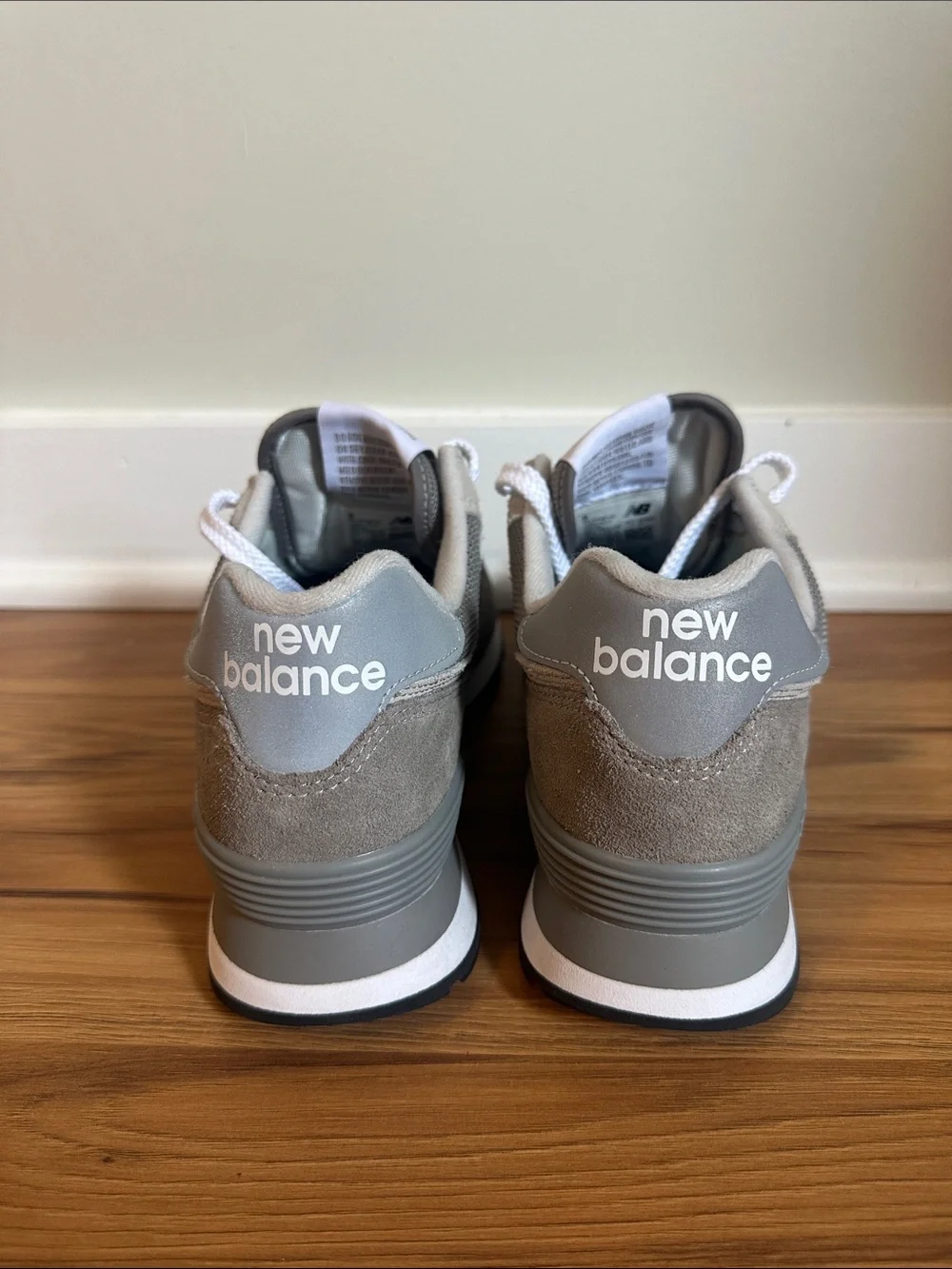 New Balance 574 Classic Sneakers - Gray with White Accents